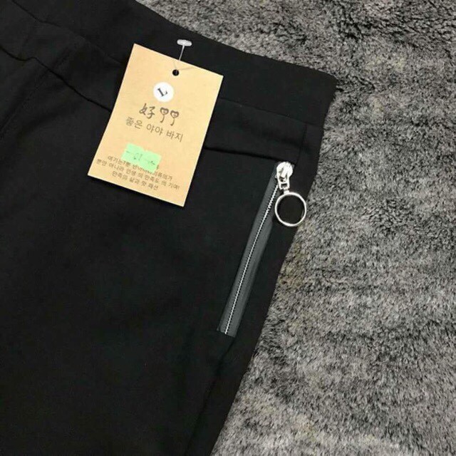 Quần legging phối KHÓA SƯỜN Hàn Quốc chất UMI | BigBuy360 - bigbuy360.vn