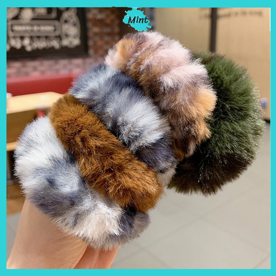 [Mã FAMARAL1 giảm 10K đơn 50K]Dây Buộc Tóc ❤️FREESHIP❤️ Dây Cột Tóc Lông Chồn Siêu Mềm Hoạ Tiết Da Báo Xinh Xắn