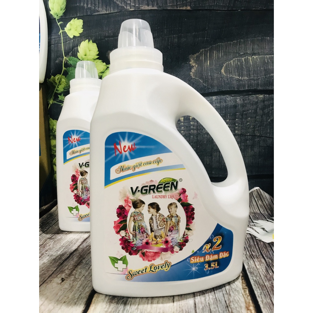 Nước giặt hương Sweet love - V-green 3.5 Lít