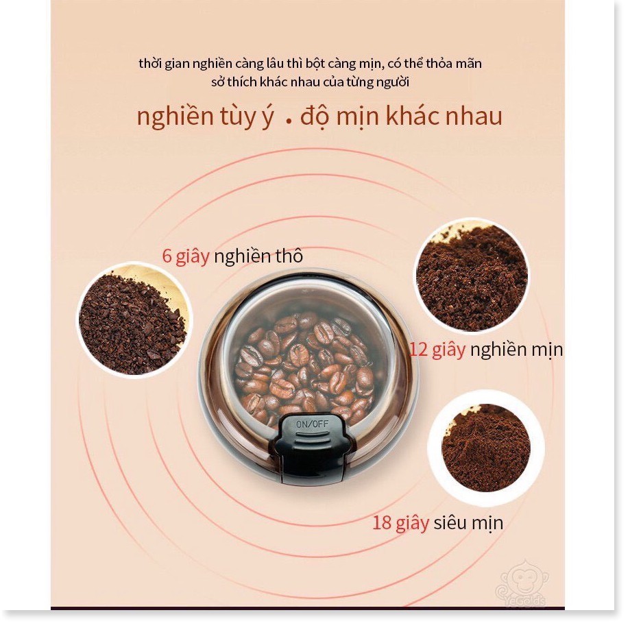 Máy nghiền bột đa năng mini - Máy xay bột siêu mịn - Xay Ngũ Cốc, Cafe, Các hạt gia vị...