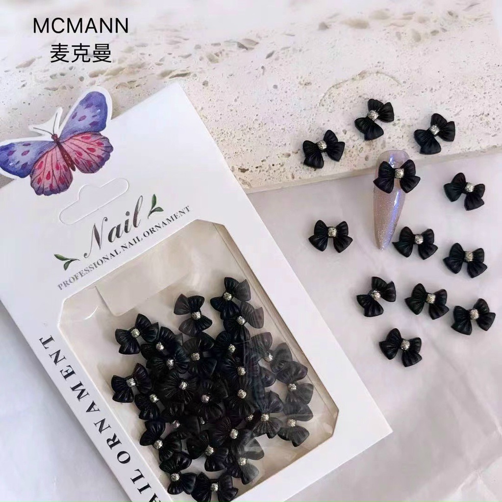 Charm nơ nail gắn móng, charm nơ trang trí móng cao cấp phụ kiện làm móng giá rẻ