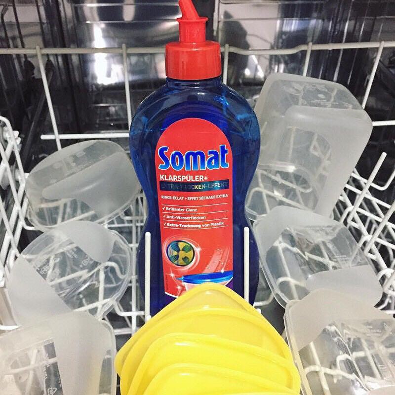 Nước Trợ Xả Somat Chai 750ml Cho Máy Rửa Chén Bát ( Nước Làm Bóng )