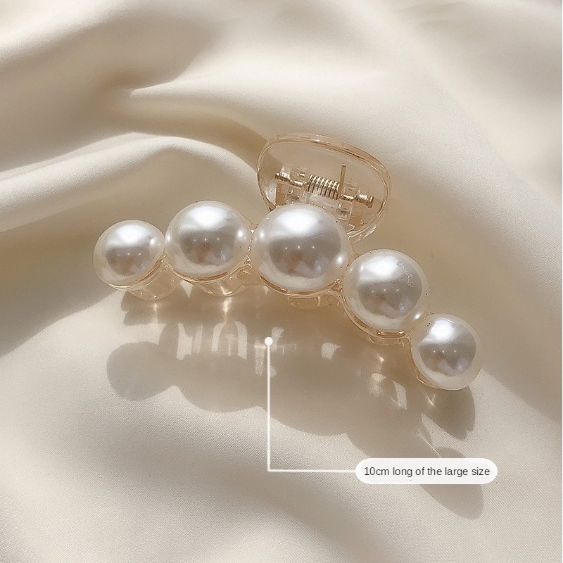 Kẹp tóc đính hạt ngọc trai nhân tạo kiểu dáng vintage B0040