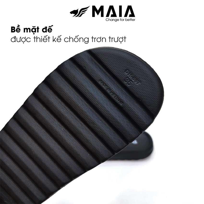 Dép bánh mì nữ thời trang Maia quai ngang siêu bền đế độn cao thêm 3cm cực dẻo êm chống nước dễ thương MA618