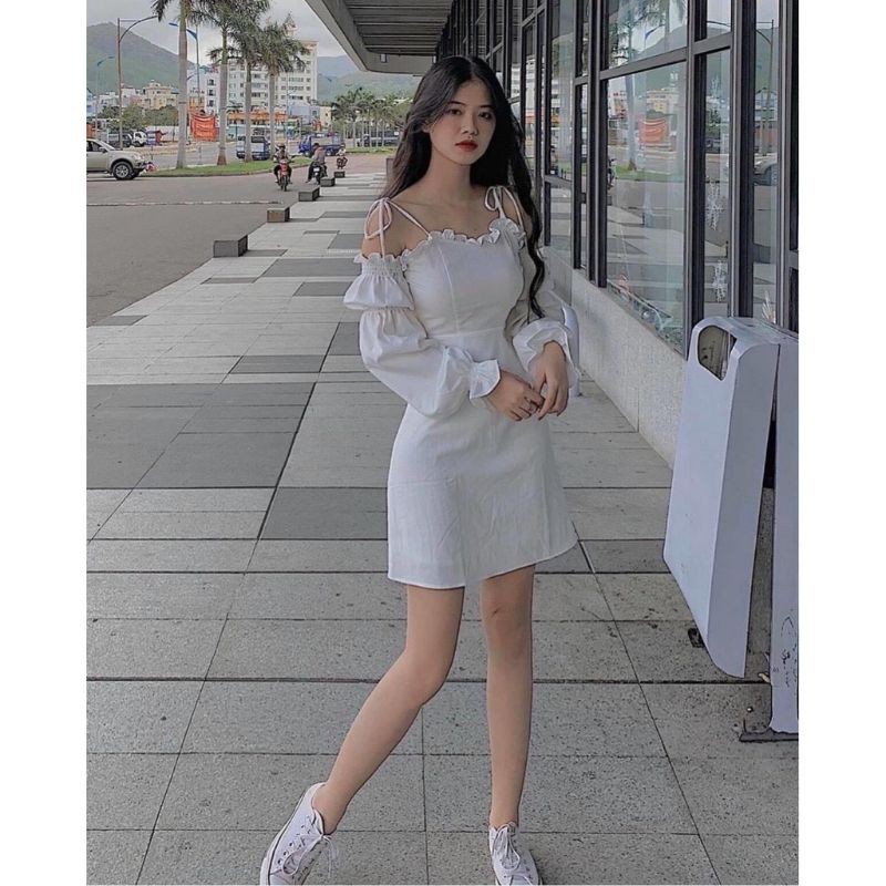 Váy Nữ Đầm Nữ Màu Trắng Đen❤️ FREESHIP 🔥Chất Bao Đẹp | BigBuy360 - bigbuy360.vn