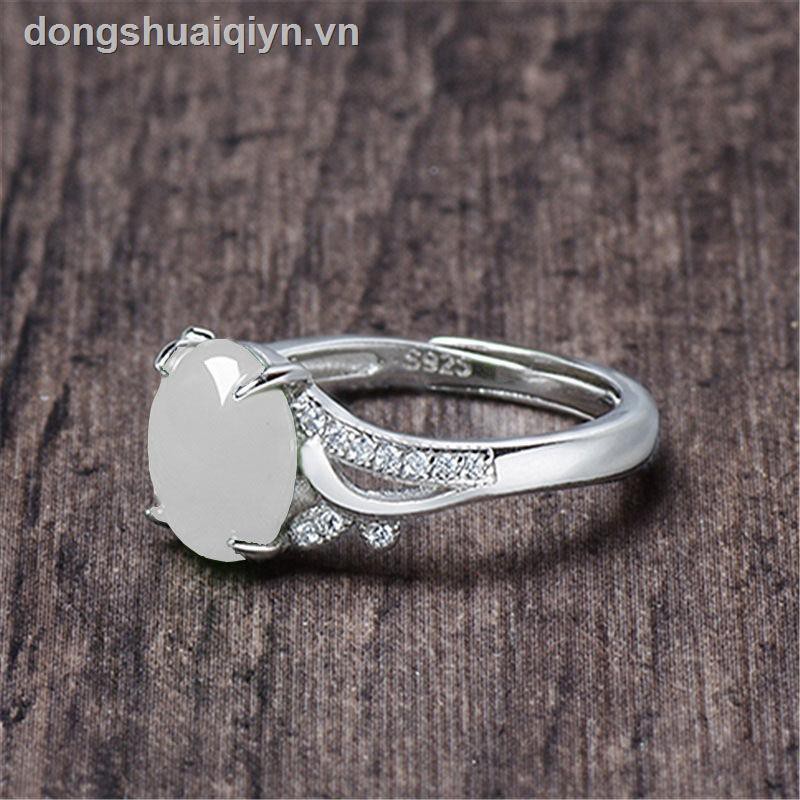 Nhẫn Đeo Tay Bạc 925 Đính Đá Tự Nhiên Thời Trang Cho Nữ