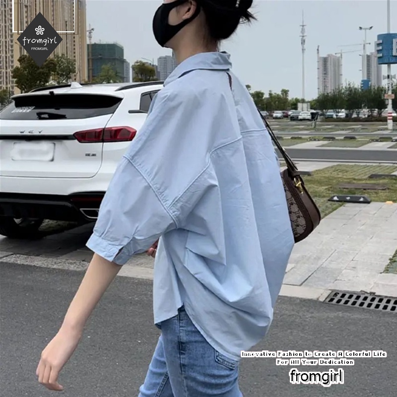 Áo Kiểu Tay Ngắn Dáng Rộng Xếp Ly Thời Trang Mùa Hè Trẻ Trung Cho Nữ