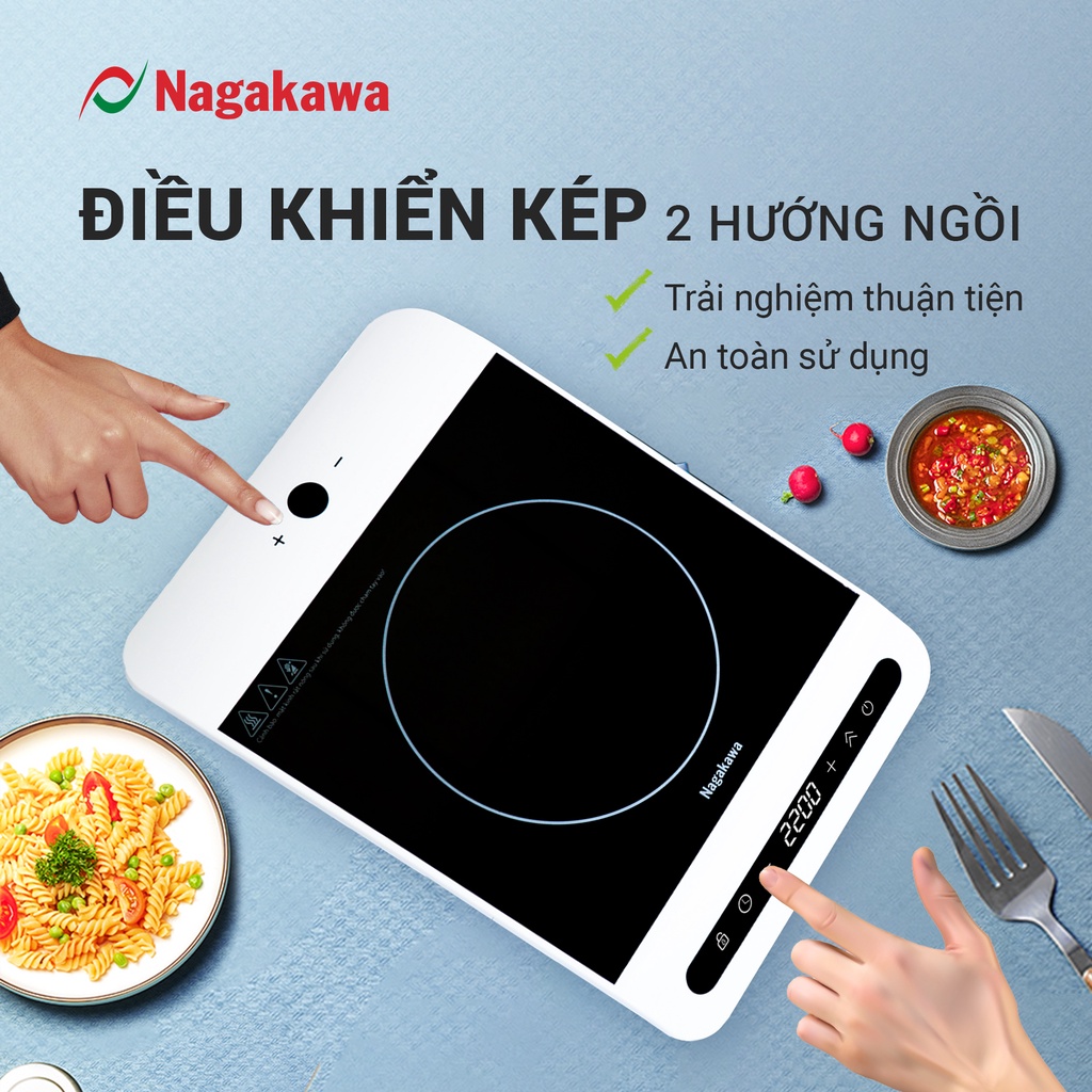 Bếp từ điều khiển cảm ứng 2 hướng Nagakawa NAG0712
