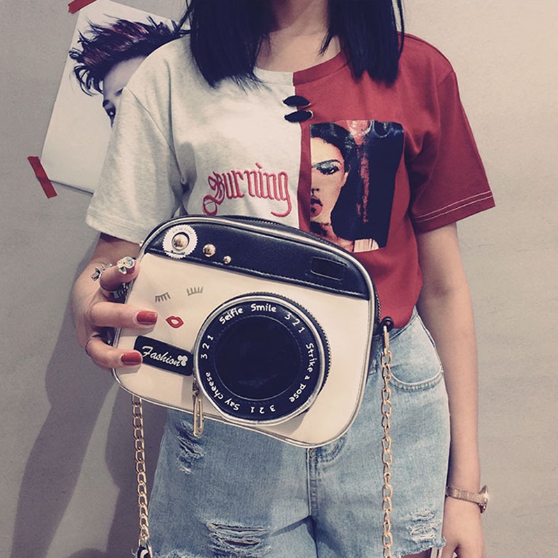 Túi đeo chéo IELGY hình máy ảnh thời trang phong cách retro độc đáo
