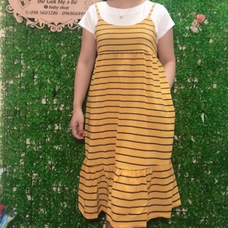 Váy bầu kẻ