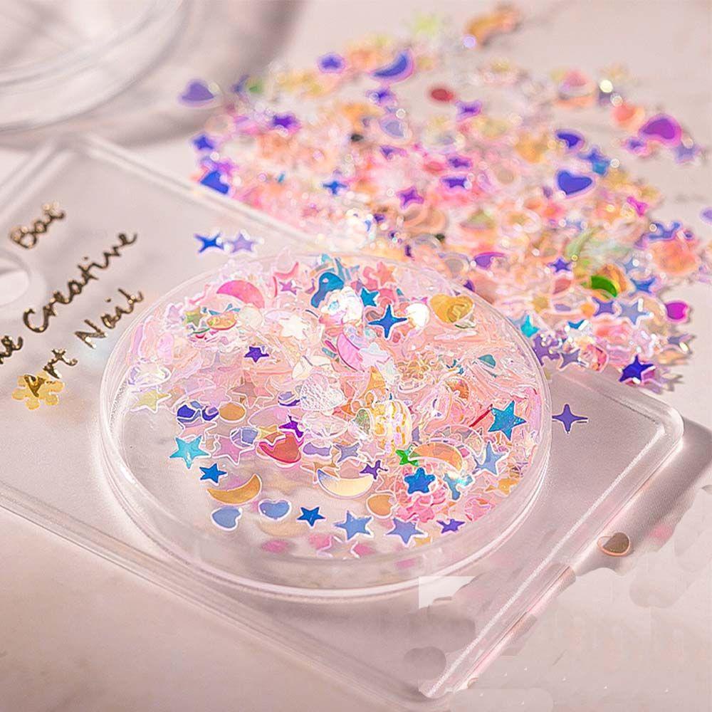 QQMALL Miếng Dán Trang Trí Móng Tay 3D Hình Hoa Tuyết Thời Trang