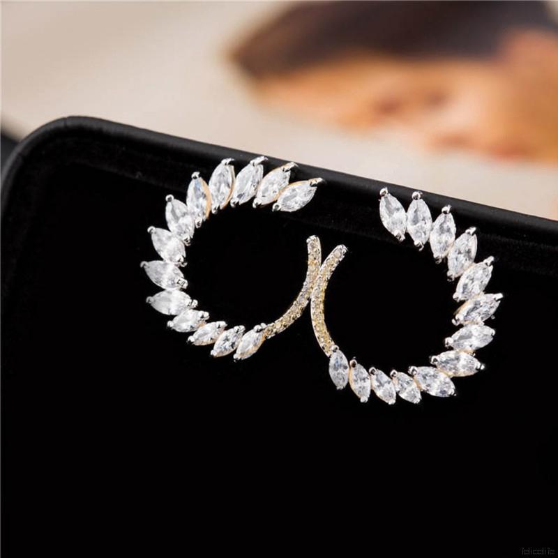 Hoa Tai Nữ Đính Đá Lấp Lánh Thời Trang