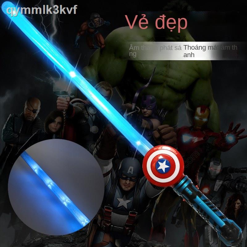 Đồ chơi trẻ em kiếm phát sáng các siêu anh hùng người nhện người sắt đội trưởng mỹ giúp bé nhập vai thú vị