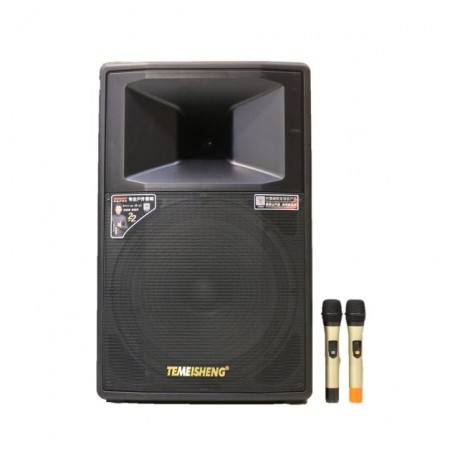 Loa Kéo Di Động Temeisheng 1808 Hàng Chính Hãng, Loa Karaoke Bass 5 tấc công suất lớn + Kèm 2 micro siêu hút âm