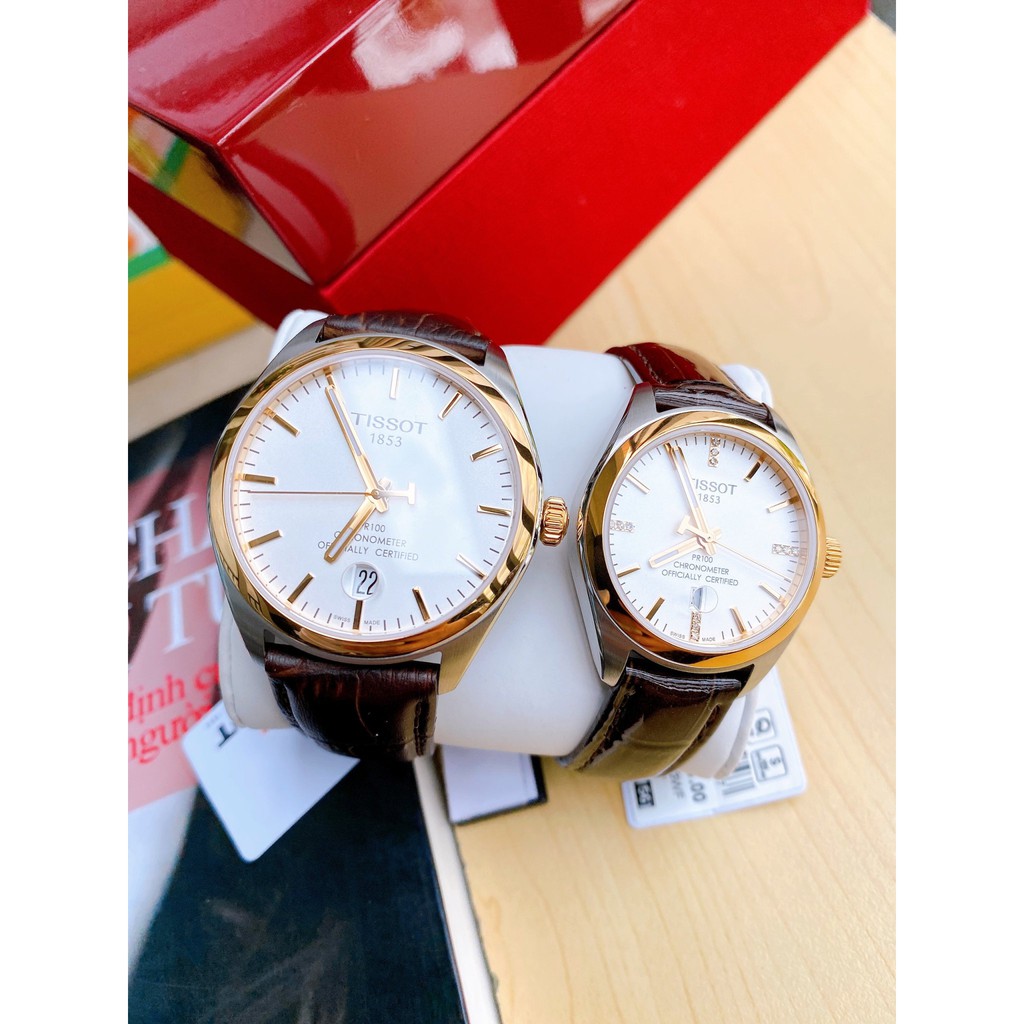 Đồng hồ đôi chính hãng Tissot T101.451.26.031.00 - T101.251.26.036.00- máy pin Thụy Sĩ - Kính Sapphire