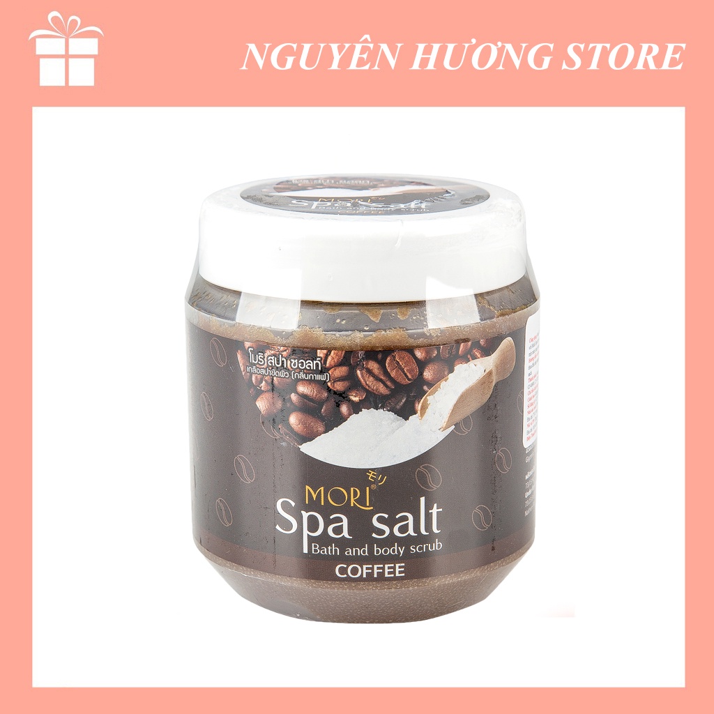 Muối Tắm Tẩy Tế Bào Chết Mori Spa Salt Bath hương cafe trắng da  &amp; Body Scrub 700g