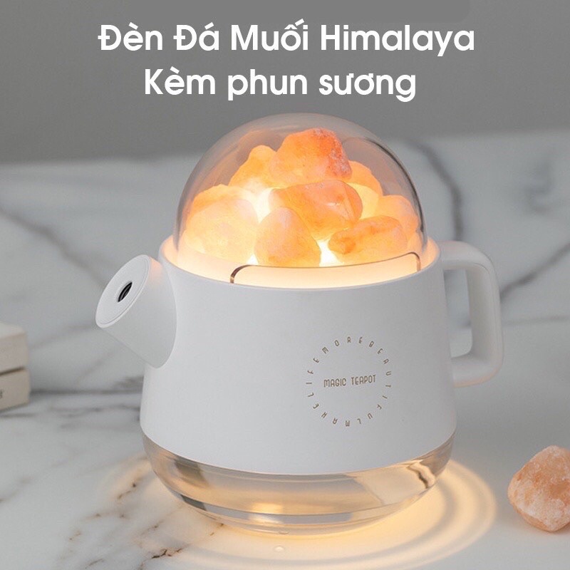 Máy xông tinh dầu, phun sương tạo độ ẩm đá muối Himalaya