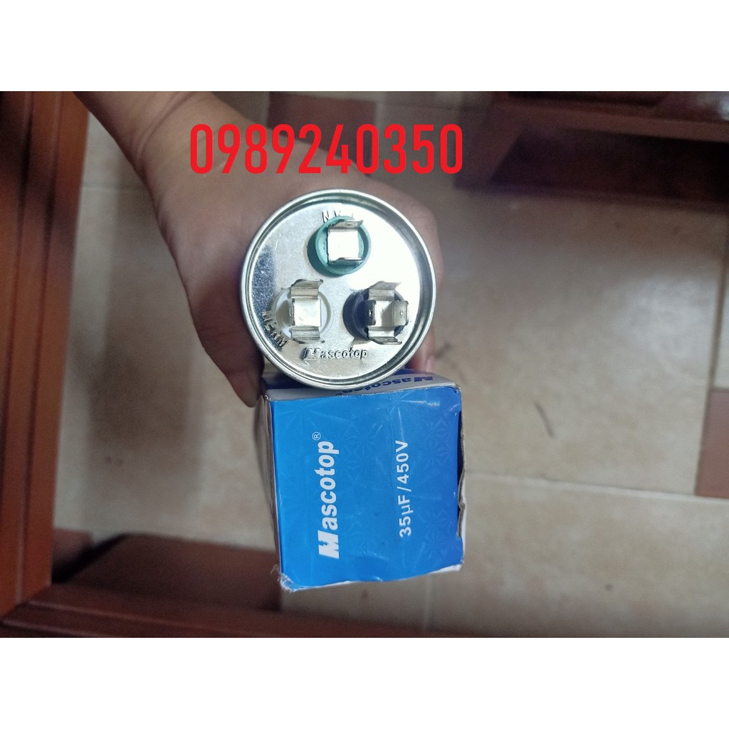 Tụ khởi động lốc điều hoà LG 35+1,5uf 3 chân (loại tốt)