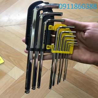 bộ 9 lục lăng đầu bi tròn