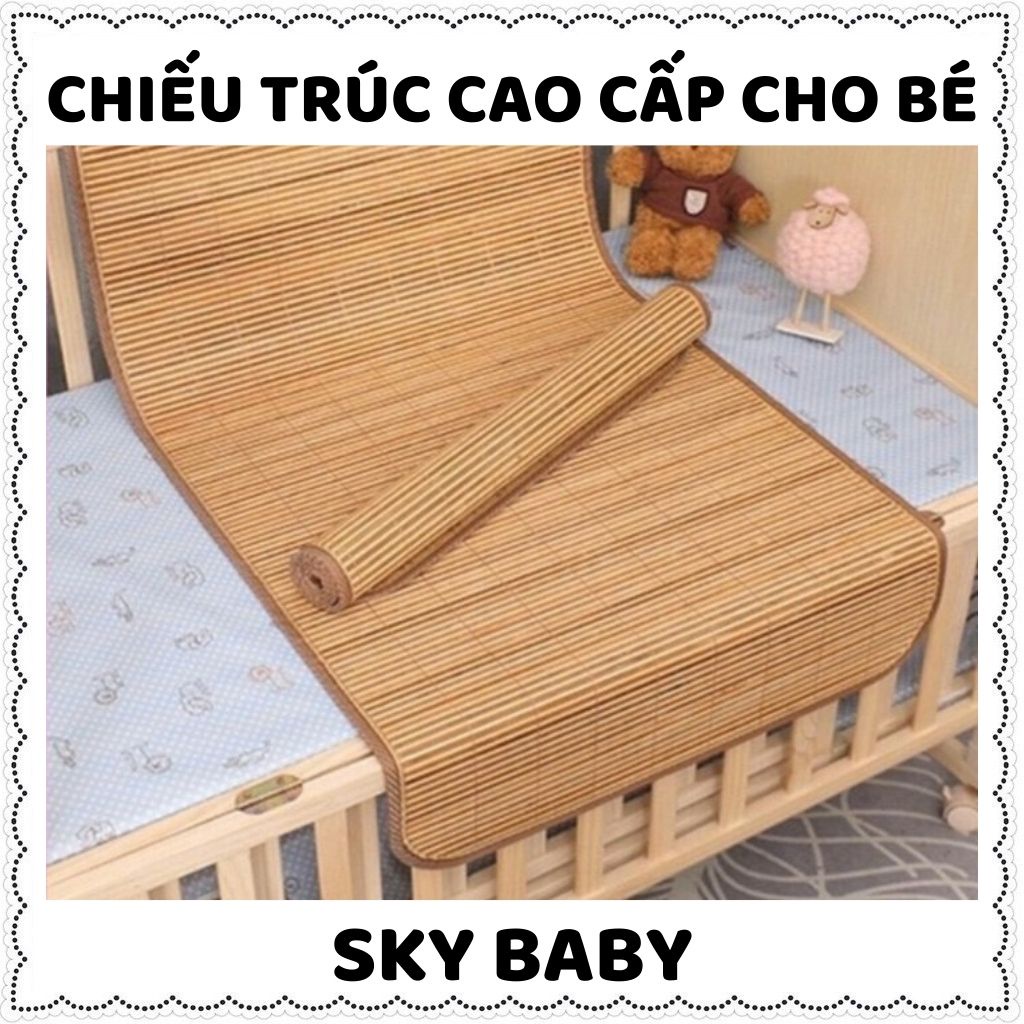 Chiếu trúc tre cao cấp Thái Lan cho bé, Chiếu mùa hè tăm tre trải nôi cũi cho bé nằm siêu mát, thấm thoát mồ hôi cực tốt