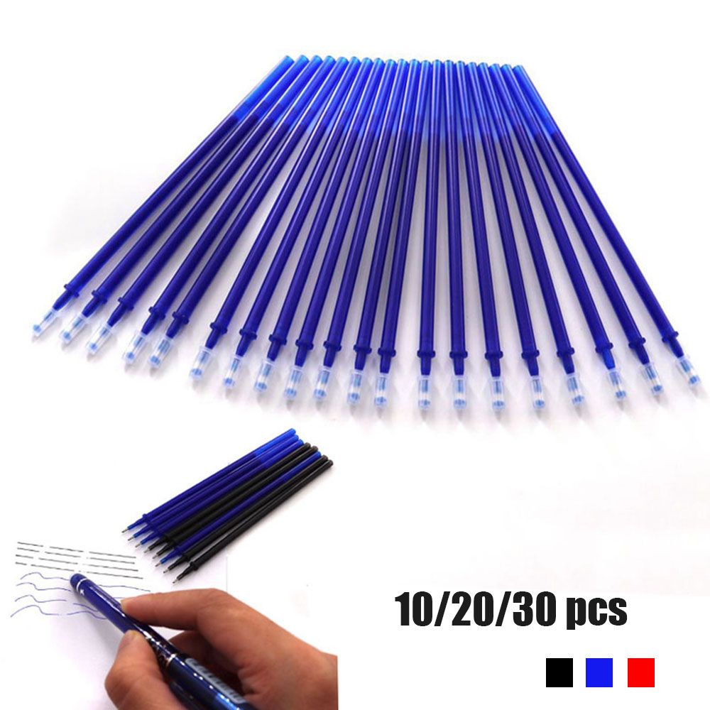 Set 10/ 20/ 30 ruột bút bi mực đe / xanh dương/ đỏ 0.5mm có thể xóa được
