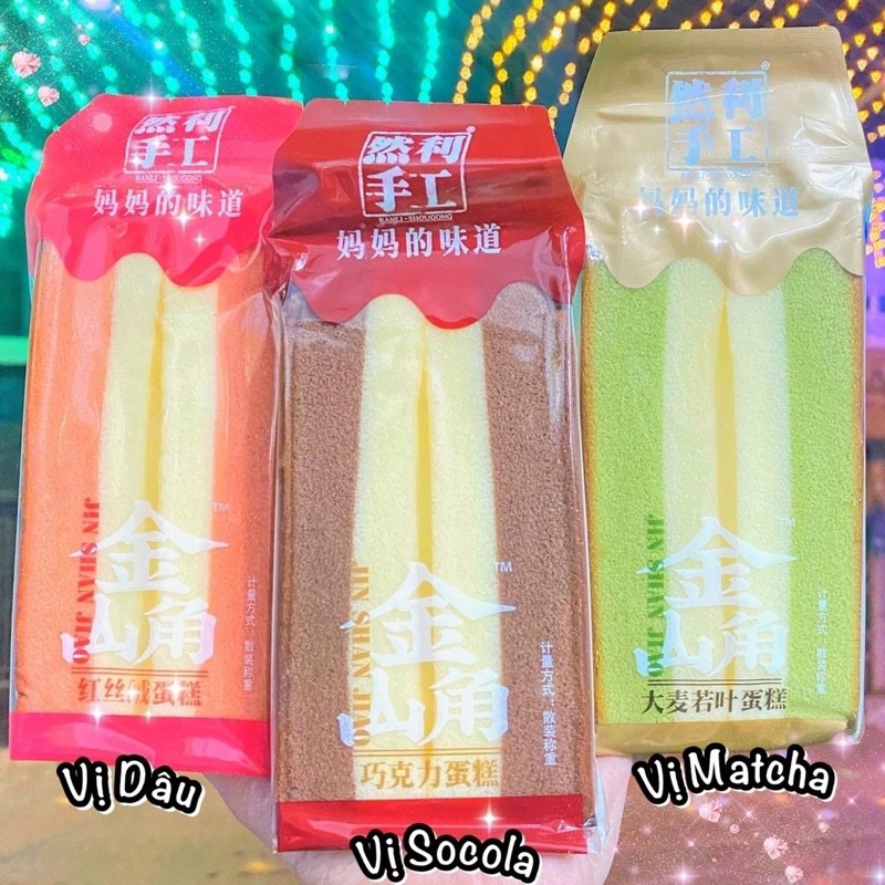 (Có sẵn 1 Thùng 2kg)  Bánh Bông Lan Tam Giác