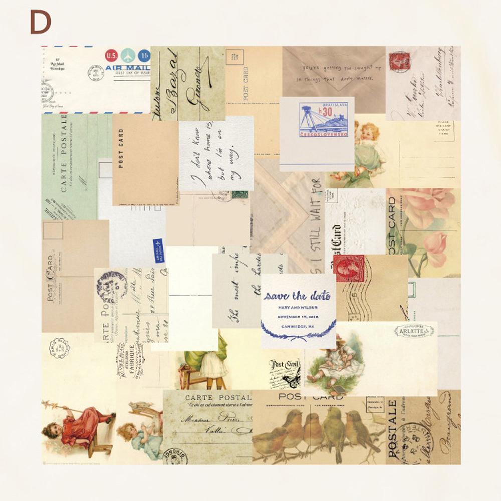 Bộ 60 Tờ Giấy Làm Sổ Tay Phong Cách Vintage Sáng Tạo