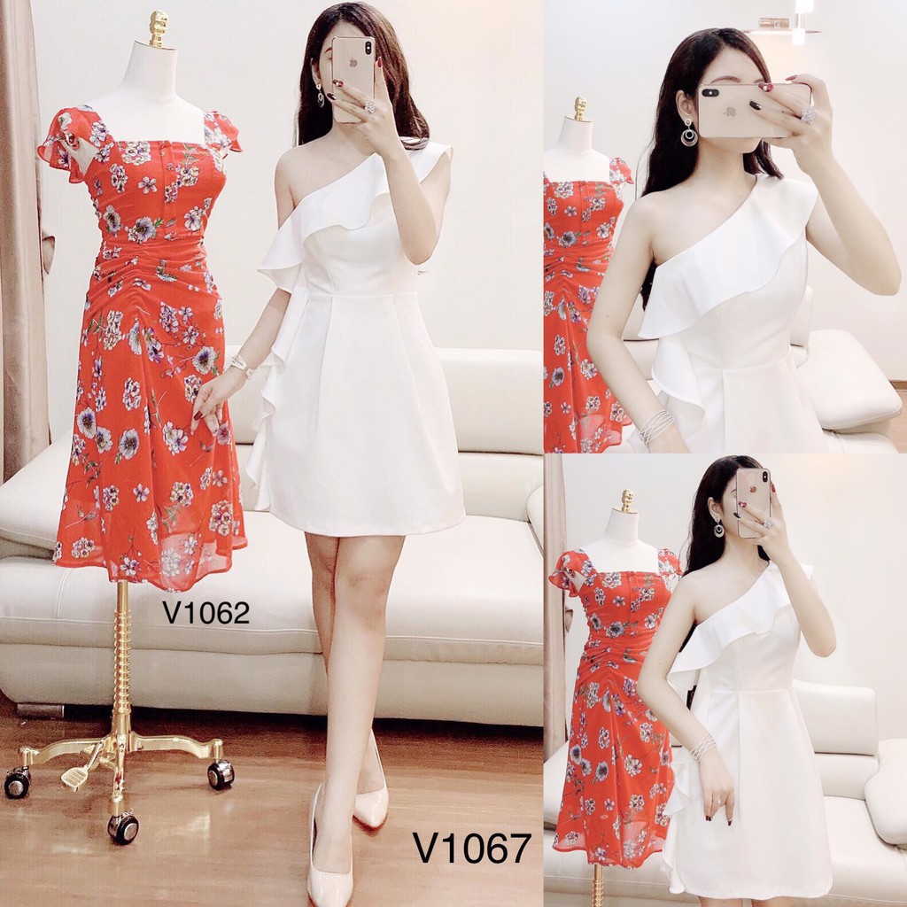 [ xả kho ] MiD Đầm bèo vạt V1067 Mie Design ảnh thật