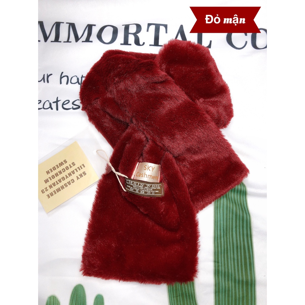 Khăn lông thỏ Sky cashmere virgin wool siêu ấm áp