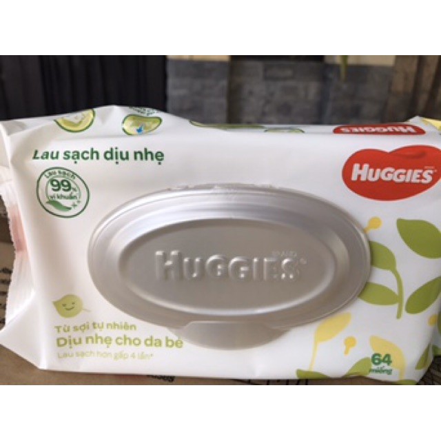 COMBO 1 THÙNG 12 GÓI KHĂN ƯỚT HUGGIES KHÔNG MÙI 64 Tờ