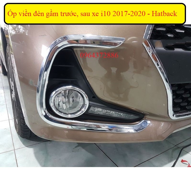 Ốp viền đèn gầm trước, sau xe Hyundai i10 2017-2020 - Hatback