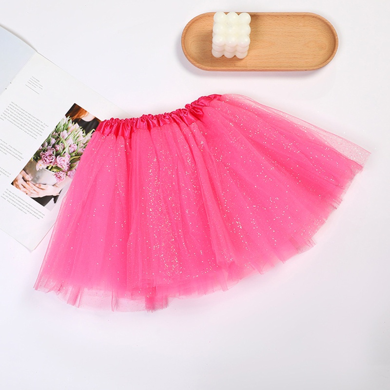 Chân Váy Xòe Tutu Nhiều Lớp Màu Cầu Vồng Xinh Xắn Cho Bé Gái