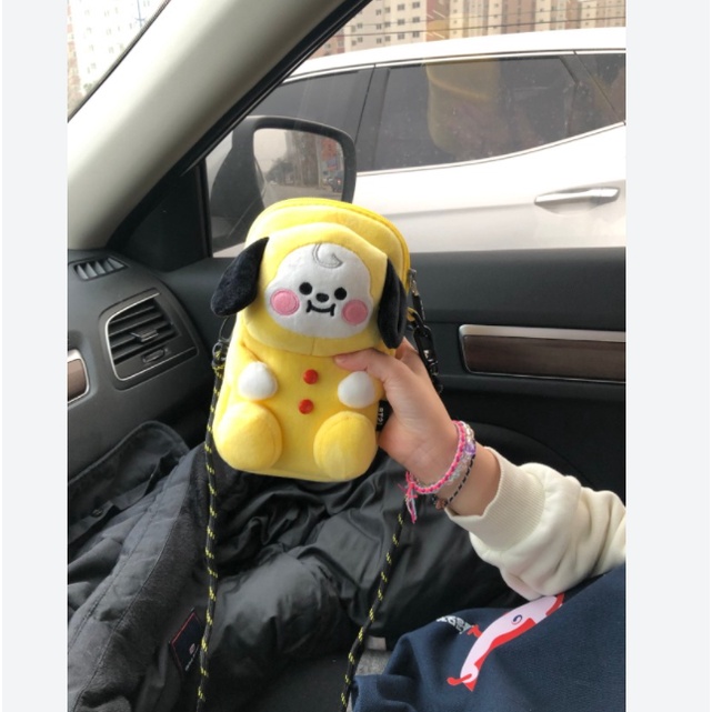 Túi đeo chéo hình búp bê BTS BT21 dễ thương