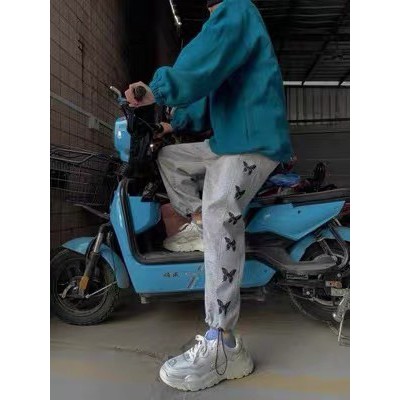 Quần jogger unisex ulzzang bướm có rút ống
