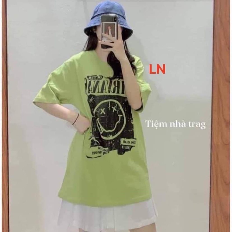 Áo phông mặt cười đen LN11