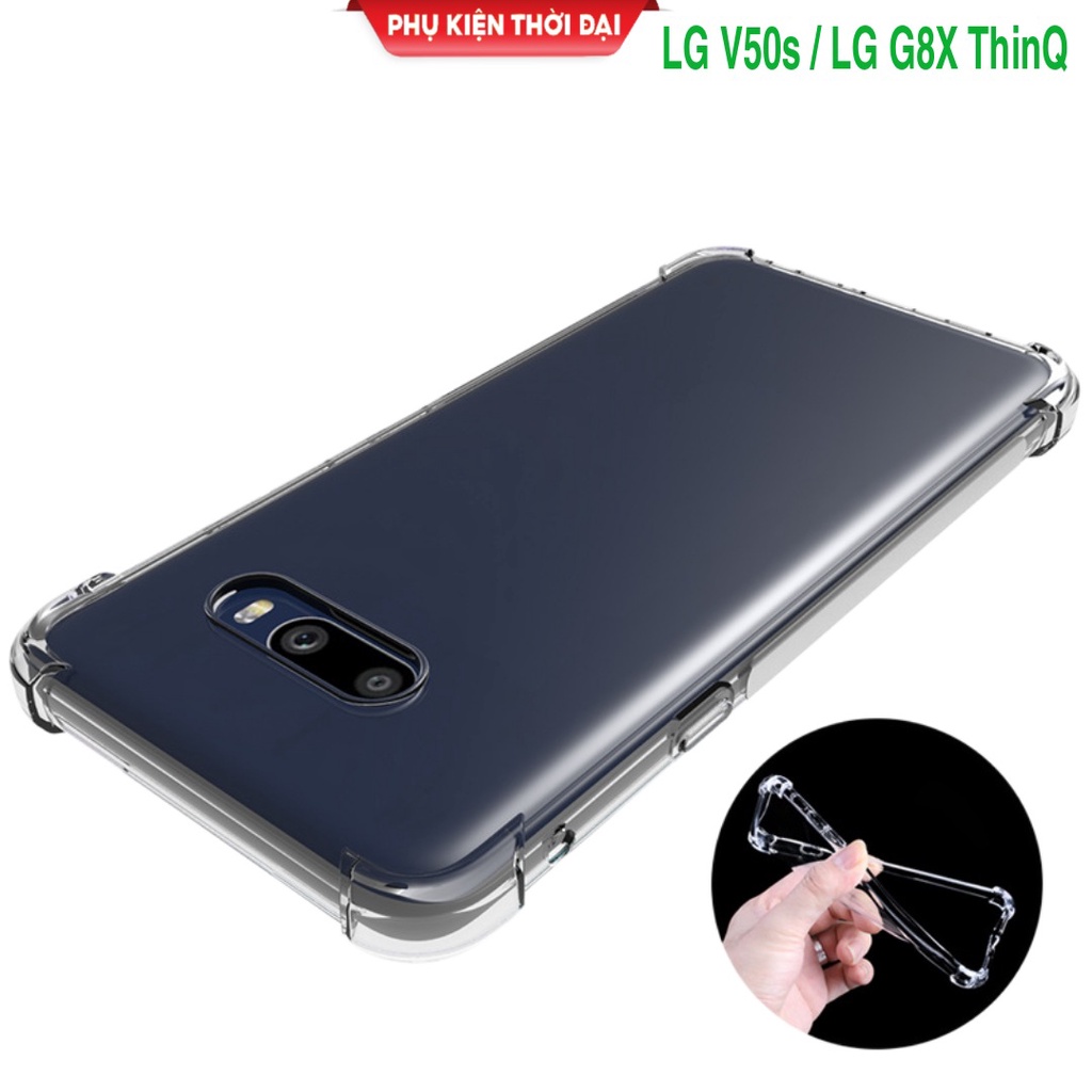 Ốp lưng LG V60 ThinQ / LG Velvet / LG V50s / LG G8X / LG V50 ThinQ / LG V40 dẻo trong suốt lồi 4 góc chống sốc lâu ố