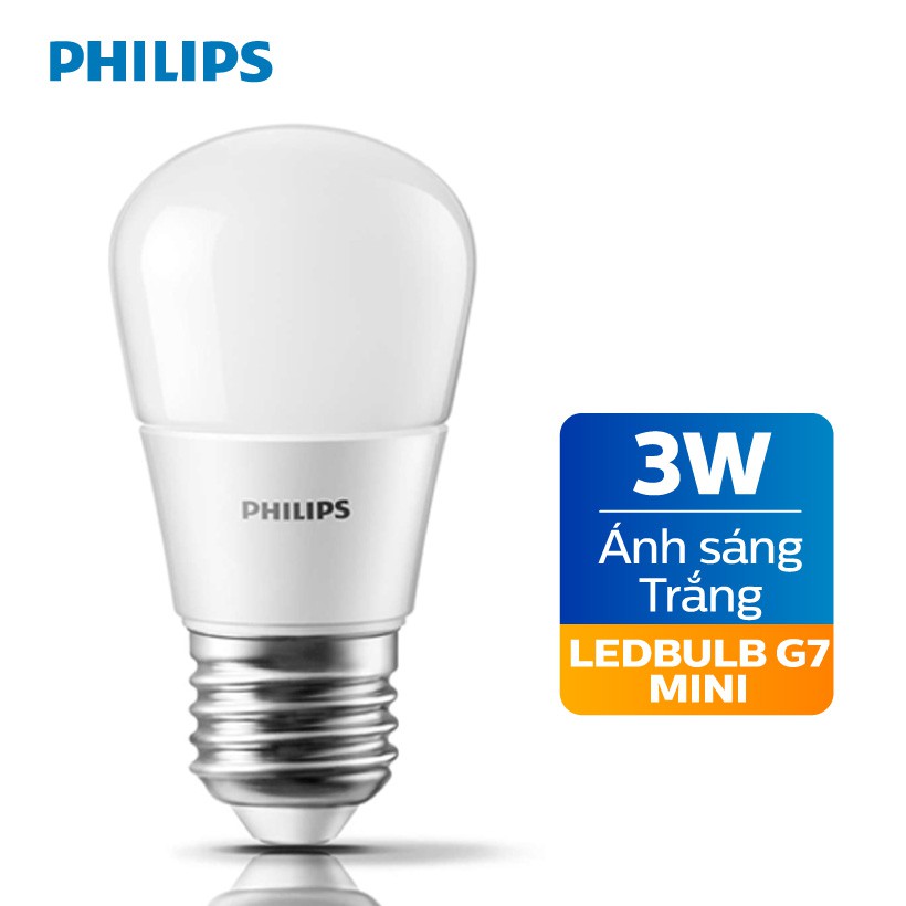 Bóng đèn Philips LED 3W  E27 P45 - Ánh sáng trắng / Ánh sáng vàng