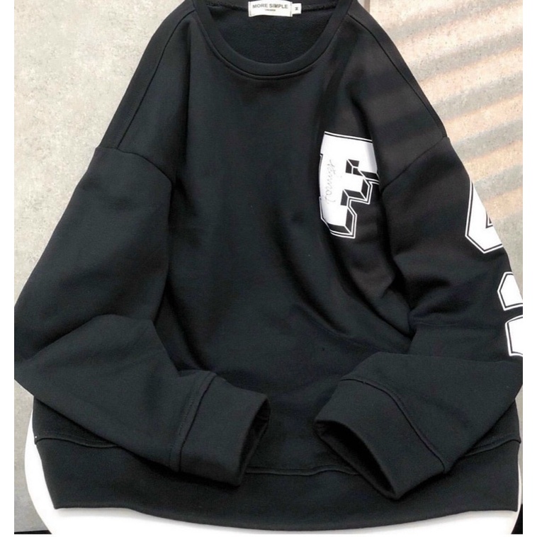 Áo khoác sweater [CÓ ẢNH THẬT] from rộng chất nỉ ngoại cao cấp in F42