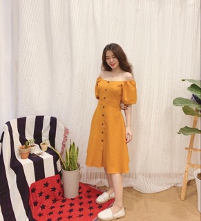 ĐẦM MAXI BẸT VAI VÀNG (MỚI VỀ)