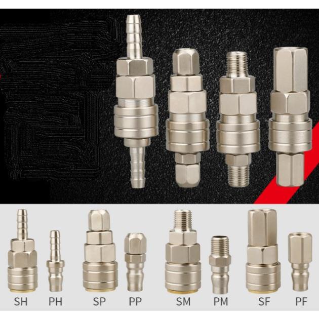 Cút nối dây hơi đầu nối nhanh khí nén Thái Lai