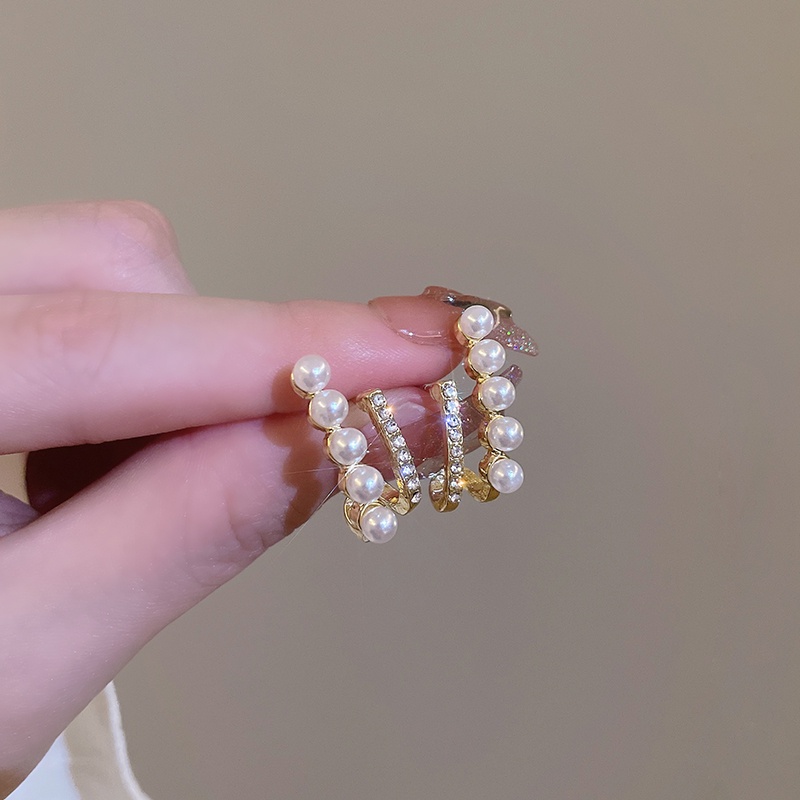 Khuyên Tai Nữ Đính Ngọc Trai Thiết Kế Sang Trọng