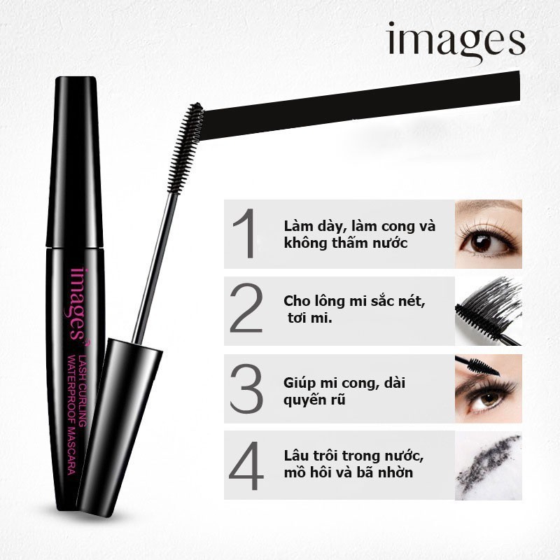 Bộ trang điểm mắt Images 3 món cơ bản chì kẻ mày, mascara chuốt mi làm dài mi, kẻ mắt đen siêu mảnh HT-TL171