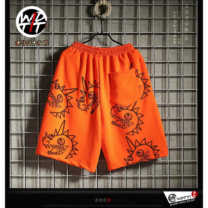 ❤️ GIÁ SỈ ❤️ Quần short thun Unisex, Quần đùi nam nữ in khủng long mặc nhà thể thao có túi lớn lưng thun rút dây Q045