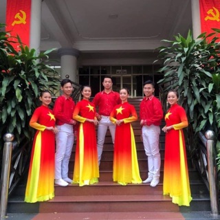 Áo dài sao mai vàng