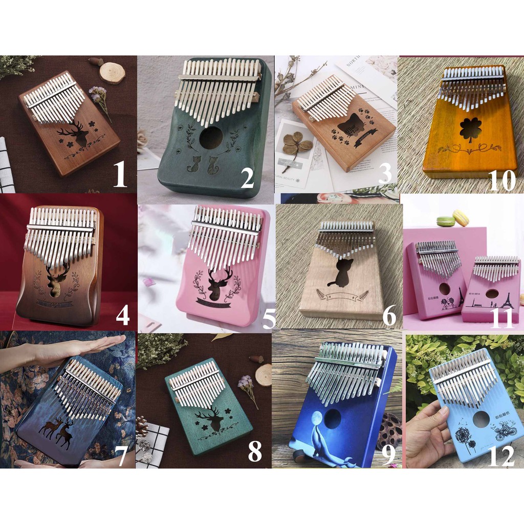 [Mã ICB0511 giảm 25% đơn 50K] Đàn Kalimba Có Lỗ Thoát Âm, 17 Phím Chính Hãng Tặng Kèm Phụ Kiện