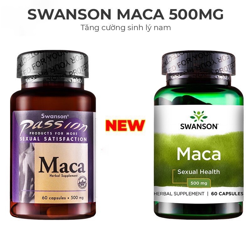 [60 viên &amp; 100 viên] Swanson Maca For Men bổ thận tráng dương, tăng cường sinh lý nam &amp; nữ