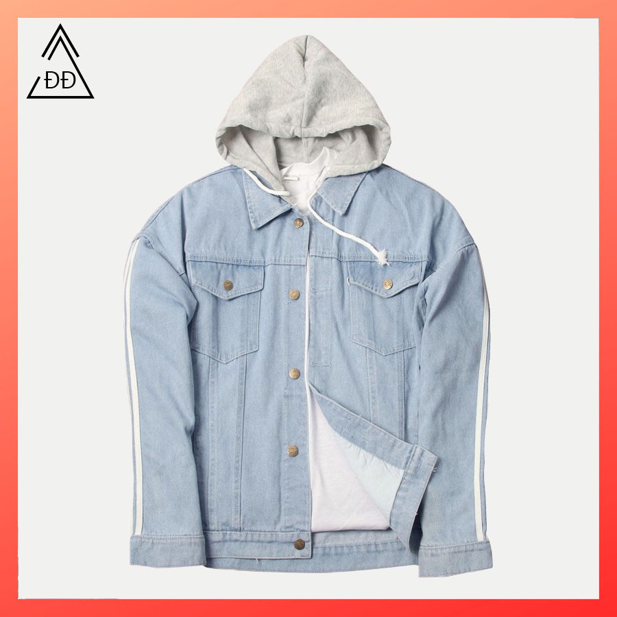 GIẦY đẹp Áo khoác jean nam có nón DD454 shop ĐỊCH ĐỊCH chuyên áo khoác nam giá tốt 2020 : hot