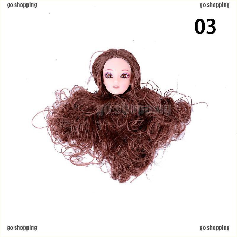 {go shopping}Quality Doll Head with Colorized straight Hair DIY Accessories For Barbie