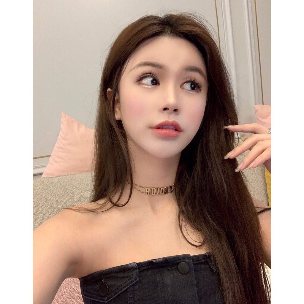 Vòng cổ bằng đồng mặt logo Jadior thời trang