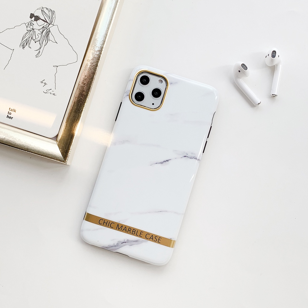 Ốp lưng iphone Chic Marble nhựa dẻo bảo vệ điện thoại Xsmax/ ip11/11pro/11promax/ip12/12pro/12promax